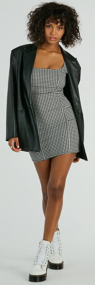Sweeter Than Pie Scoop Neck Gingham Mini Dress (FINAL SALE TEST)
