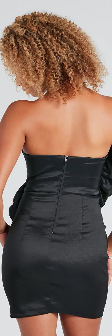 Sophia Formal Rose Applique Mini Dress (TEST)