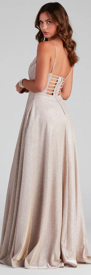 Lizzie Formal Glitter Caged A-Line Dress (TEST-DoNotEdit)
