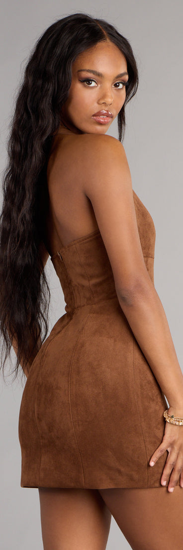 Wild West Glow Lace Up Mini Dress(Dev)