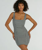 Sweeter Than Pie Scoop Neck Gingham Mini Dress (TEST)