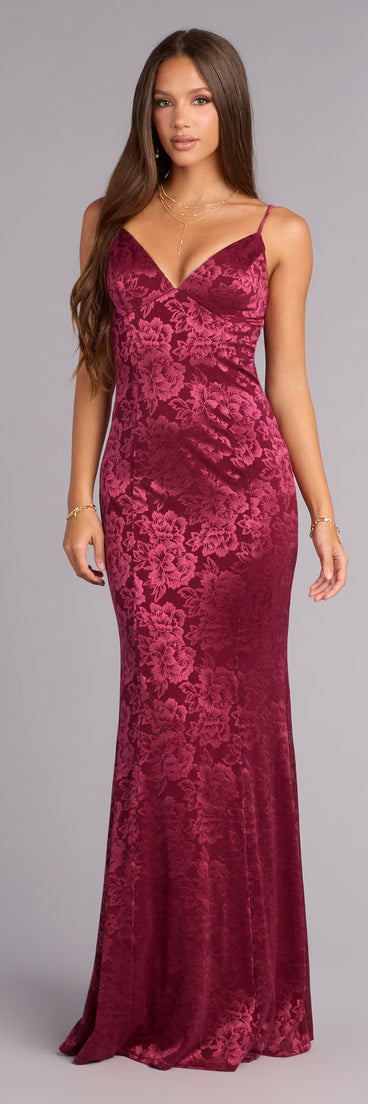 Alex Floral Tie-Back Formal Dress(Dev)