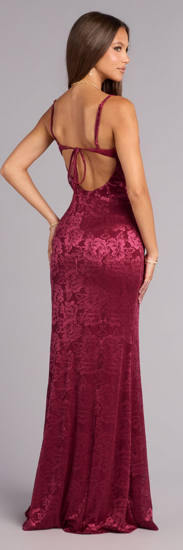 Alex Floral Tie-Back Formal Dress(Dev)