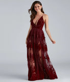 Morgan Formal Flocked Velvet Dress (DEV)
