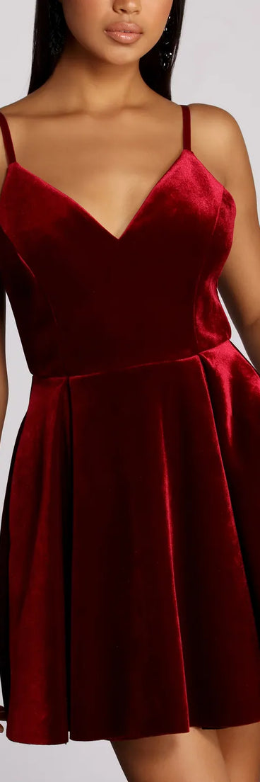 Lily Bonded Velvet Mini Dress (Aftership)