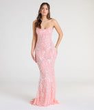 Claire Lace-Up Sequin Mermaid Dress(Dev)
