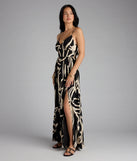 Chic Bliss Tie-Back Slit Maxi Dress(DEV)