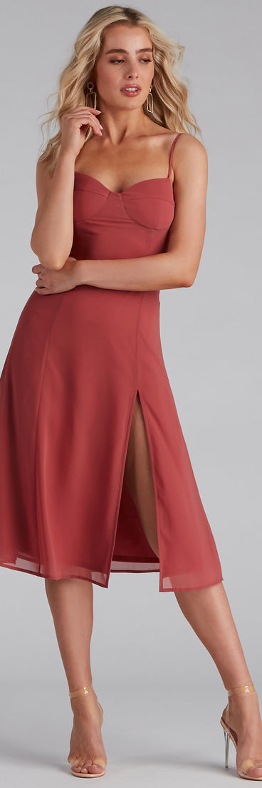 Chic Flowy Chiffon Midi Dress (TEST-DoNotEdit)