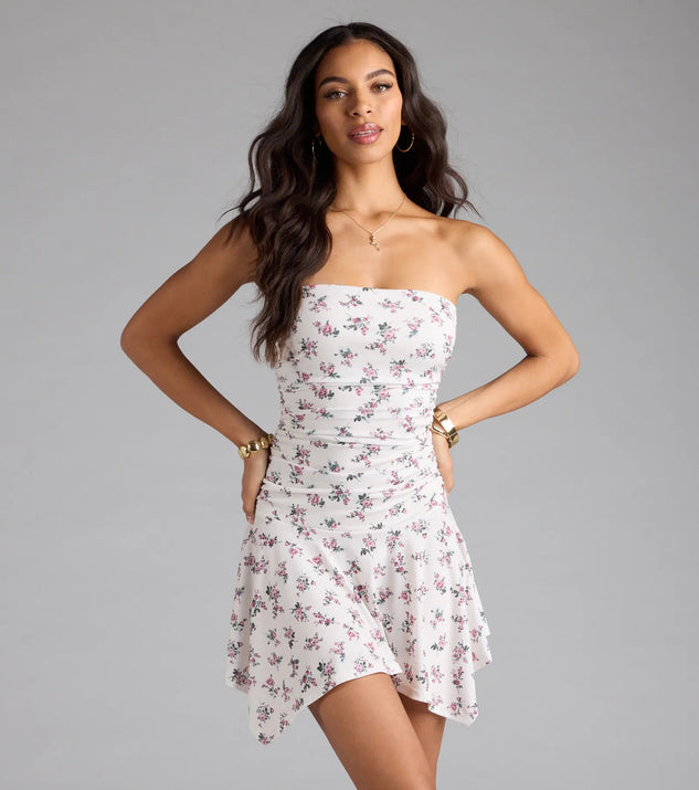 Sunny Sweet Floral A-Line Mini Dress(Dev)