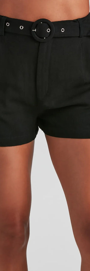 Casual High Waist Linen Shorts (TEST-DoNotEdit)