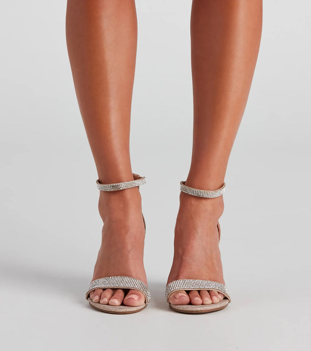 Sparkle Stunner Rhinestone Block Heels (TEST-DoNotEdit)