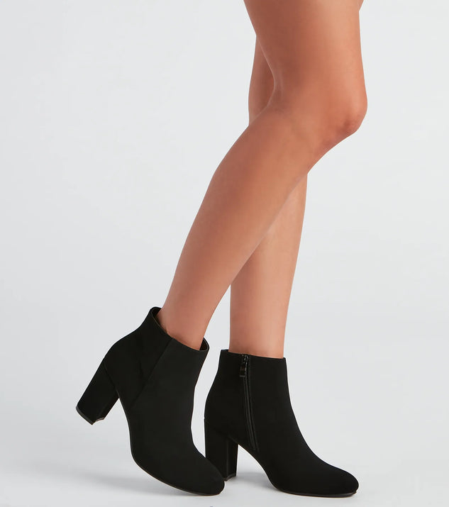 Girl In Love Block Heel Booties (TEST- DoNotEdit)