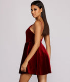 Lily Bonded Velvet Mini Dress