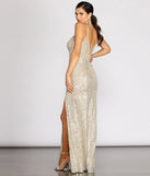 Callie Sequin Lattice Back Dress