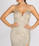 Callie Sequin Lattice Back Dress