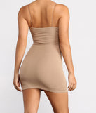 The One You Need Tan Mini Dress Front Silhouette