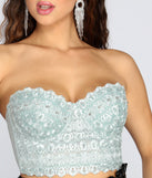 Love Me Unconditional Beaded Lace Bustier