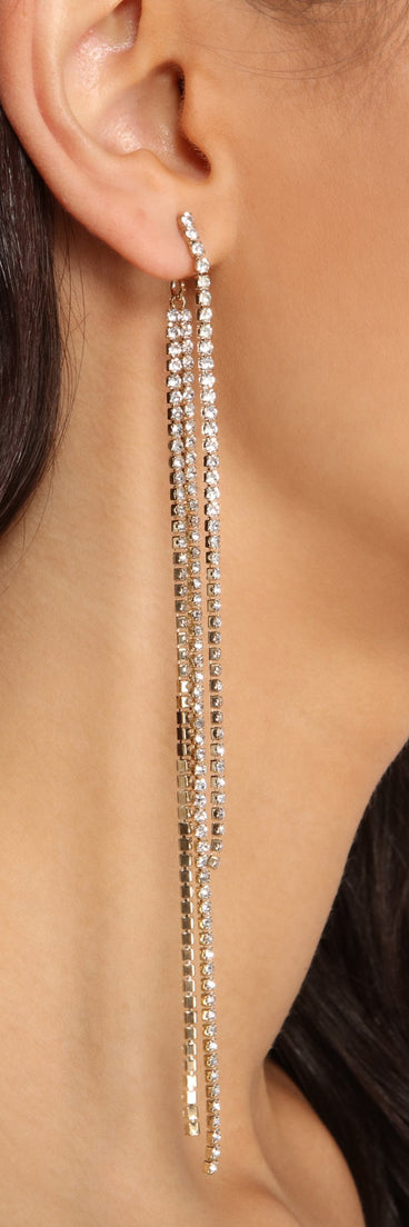 Plumeros lineales largos con diamantes de imitación 'Till Dawn