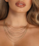 10 Row Layered Chain Necklace
