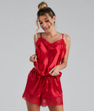 Living In Lace Satin Pajama Set