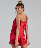 Living In Lace Satin Pajama Set