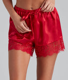 Living In Lace Satin Pajama Set