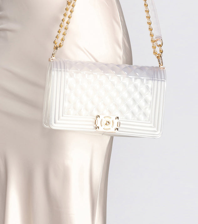 Large Jelly Quilted Cross-Body Purse