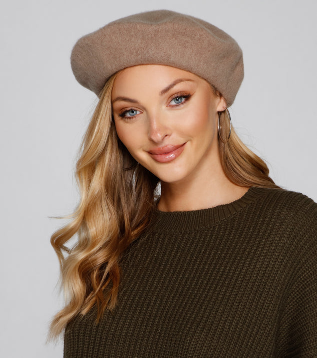 SOLID WOOL BERET (073020394001)