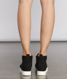 Faux Suede High Top Zipped Sneakers